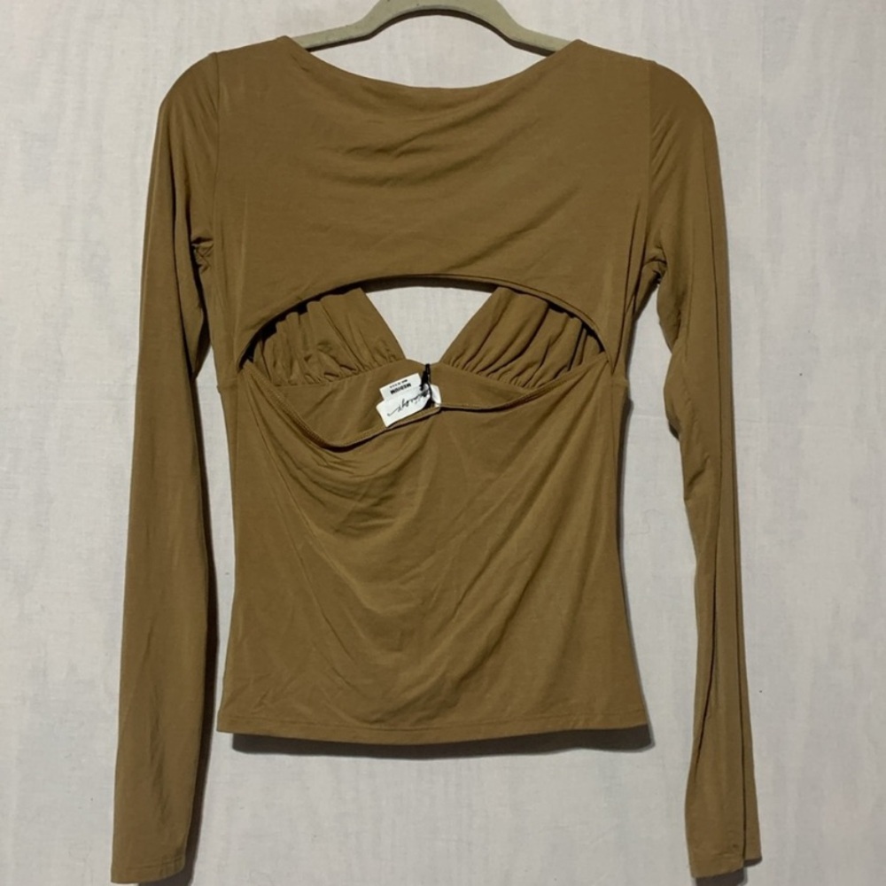 The Line by K Oisin Tan Cut Out Long Sleeve Shirt - Picture 8 of 10